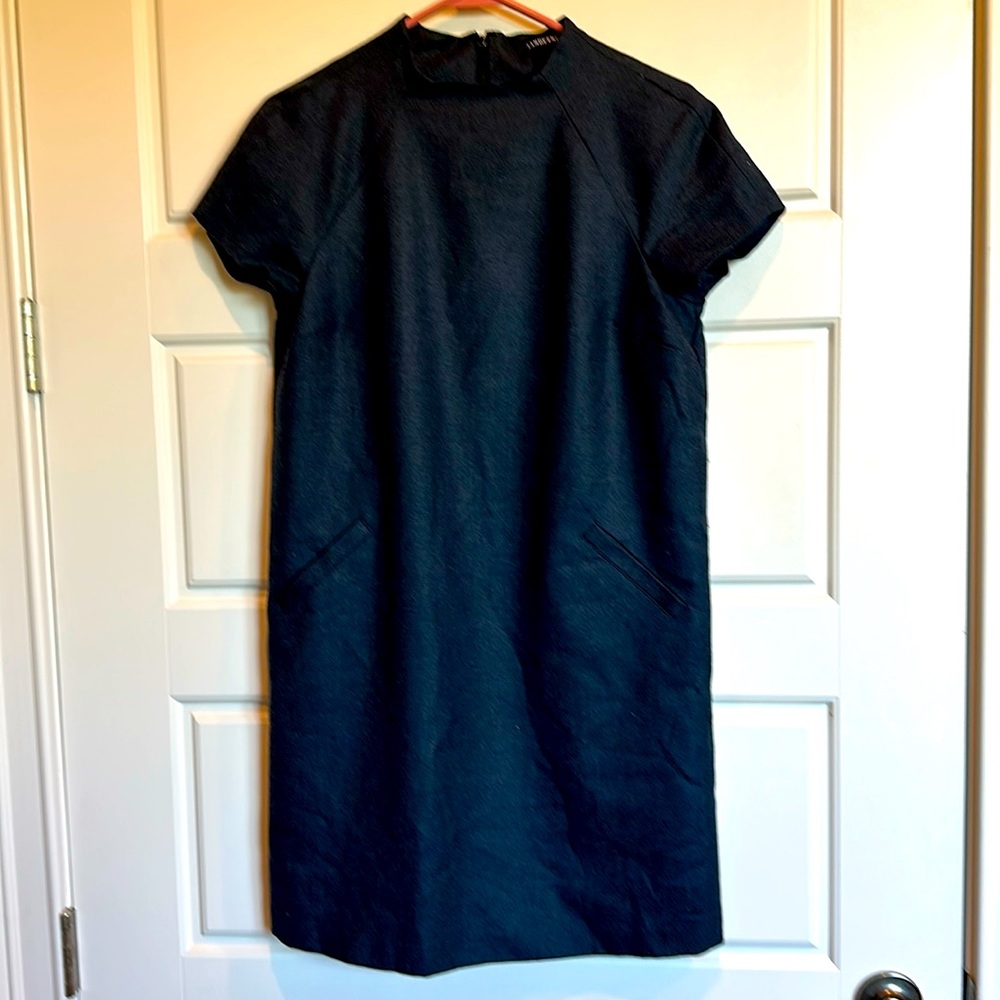 Classy A Line Dress by Lands End size 8P color is a Heather Blue